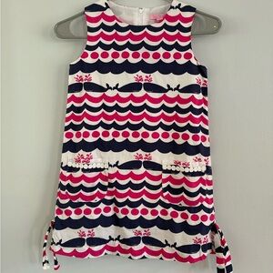 Lilly Pulitzer Girls Pink and Navy Casual Dress
